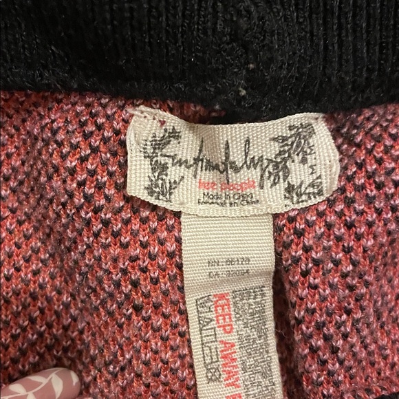 Free People Pink and Black Patterned Sweater Joggers - Picture 2 of 3